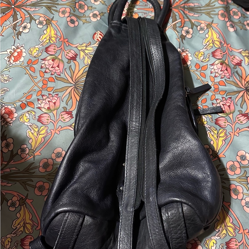 Free People Black Leather Backpack - Picture 2 of 2